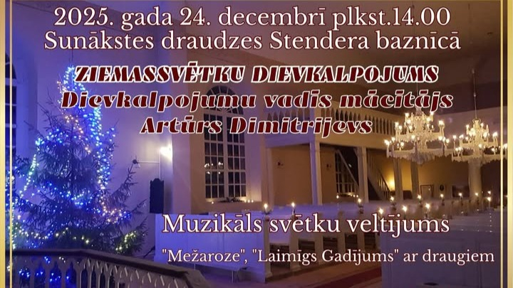 Ziemassvētku dievkalpojums un muzikāls svētku veltījums