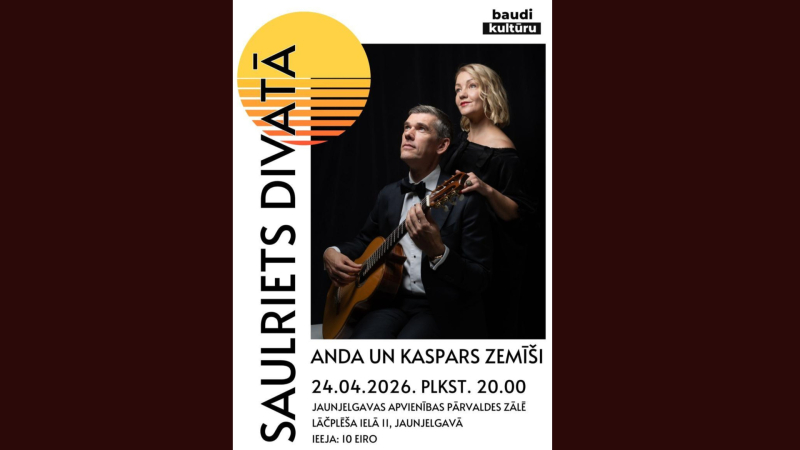 Anda un Kaspars Zemīši ar programmu “Saulriets divatā”