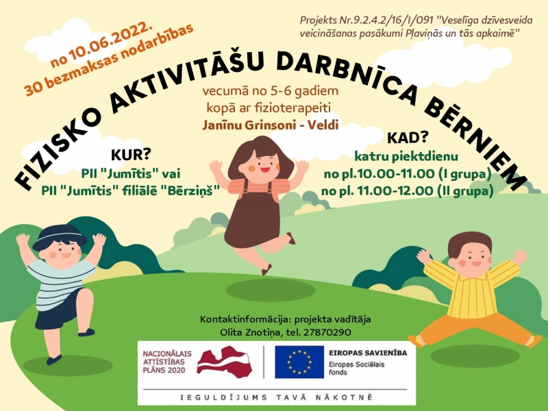 Afiša - fizisko aktivitāšu darbnīca bērniem
