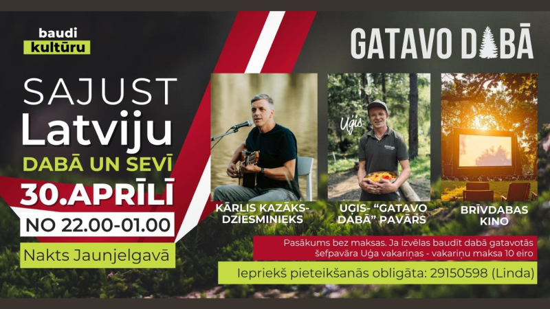 Nakts Jaunjelgavā – SAJUST Latviju dabā un sevī