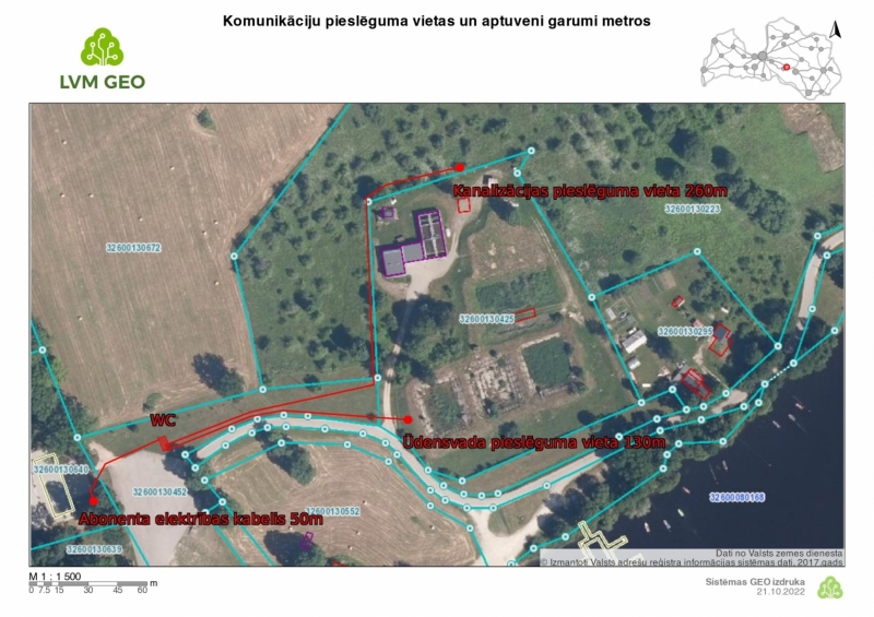 komunikāciju pieslēguma vietas