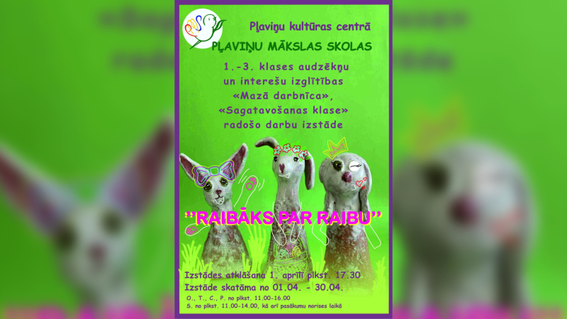 Radošo darbu izstāde "Raibāks par raibu"