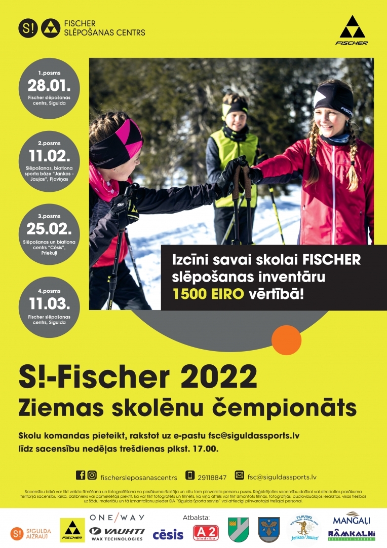 S!- Fischer 2022 ziemas skolēnu čempionāts - afiša