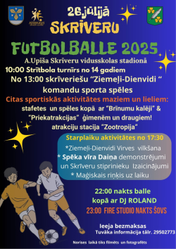 Skrīveru "Futbolballe-2025" afiša