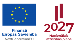 ES logo + Nacionālās attīstības plāna logo