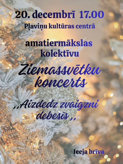 Amatiermākslas kolektīvu Ziemassvētku koncerts “Aizdedz zvaigzni debesīs”