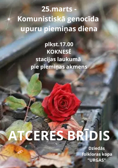 Komunistiskā genocīda upuru piemiņas diena Koknesē