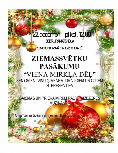 Ziemassvētku pasākuma afiša