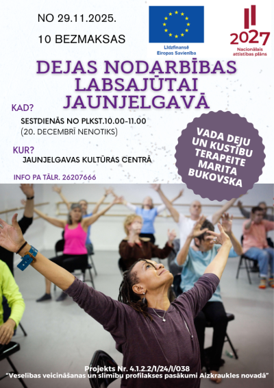 deju nodarbības afiša