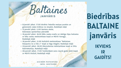 Biedrības “Baltaine” tekstila maiņas punkts, zaļo krēmu gatavošana no skujām