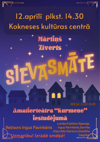 Amatierteātra “Kurmene” izrāde – Mārtiņš Zīverts “Sievasmāte”