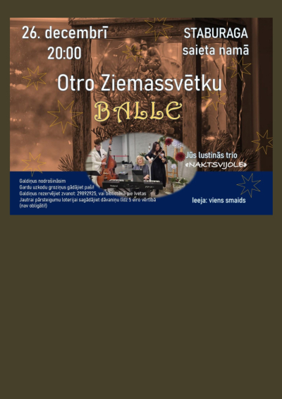 Otro Ziemassvētku balle kopā ar trio “Naktsvijole”