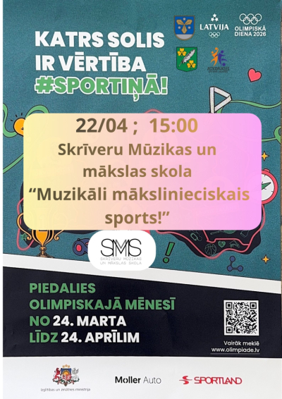 pasākuma “Muzikāli mākslinieciskais sports” afiša