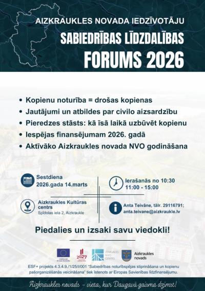 Sabiedrības līdzdalības forums 2026 – afiša