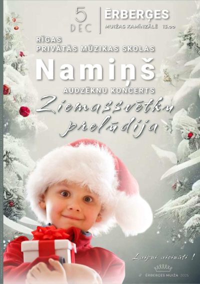 Rīgas privātās mūzikas skolas “Namiņš” audzēkņu koncerts “Ziemassvētku prelūdija”