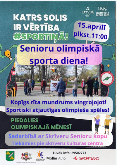 Senioru olimpiskās sporta dienas afiša