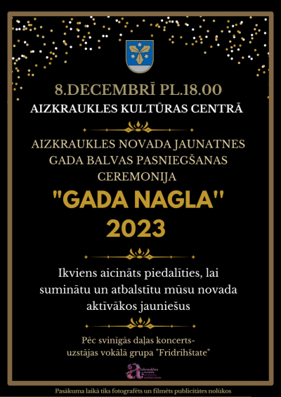Jaunatnes gada balvas pasniegšanas ceremonija "Gada nagla"
