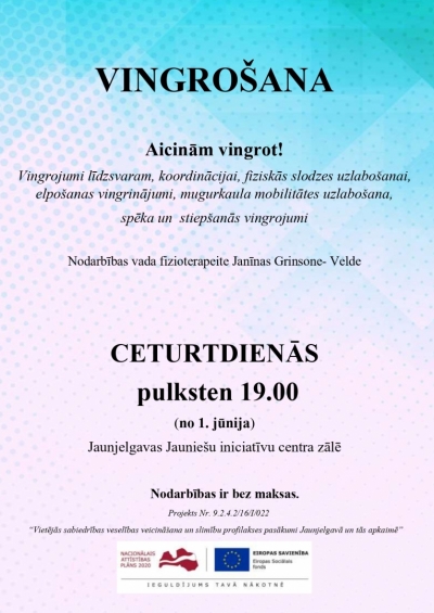 vingrošanas afiša
