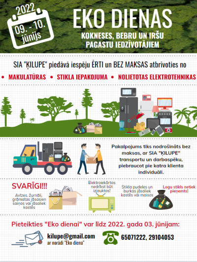 Kknese bebri, eko dienas
