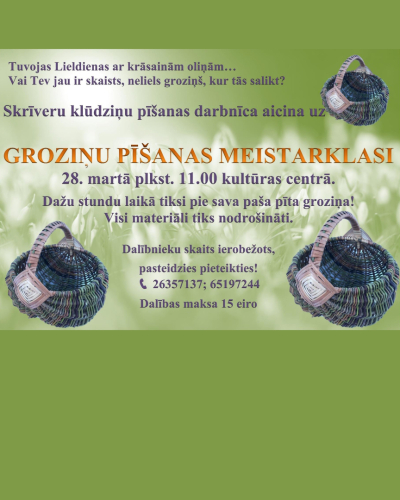 Groziņu pīšanas meistarklase