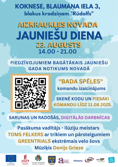Aizkraukles novada jauniešu dienas pasākuma baneris