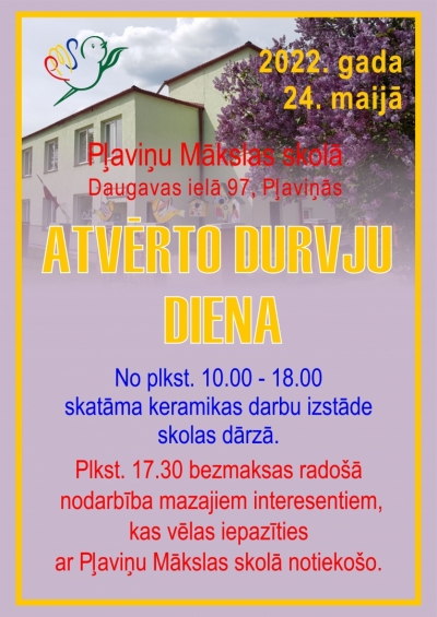 Afiša par atvērto durvju dienu