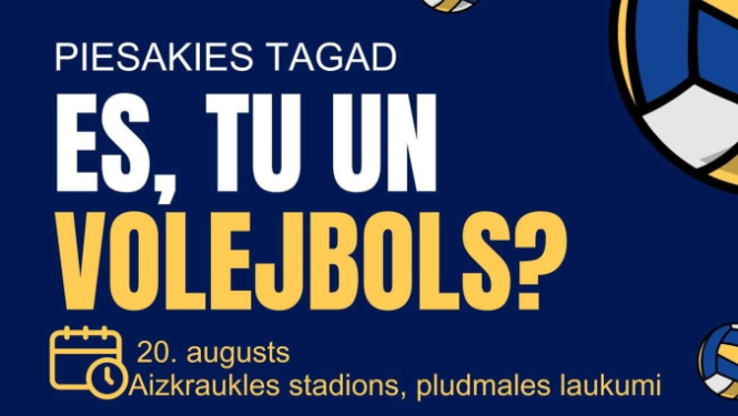 Volejbola pasākuma afiša