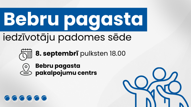 Bebru pagasta iedzīvotāju padomes sēdes afiša