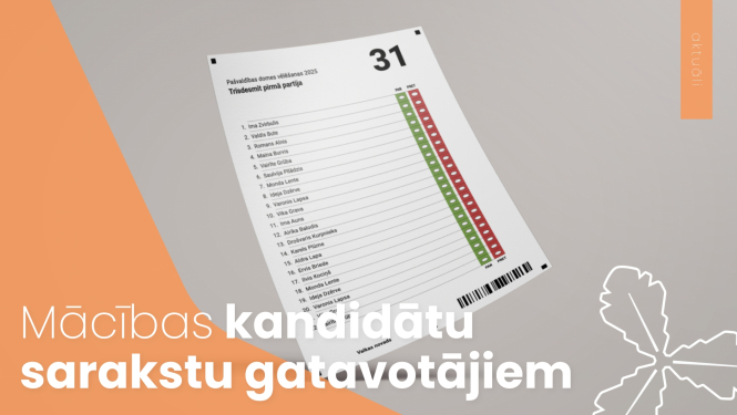 mācības kandidātu sarakstu gatavotājiem