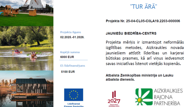 informatīvs baneris par projektu