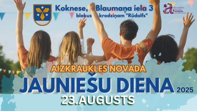 Aizkraukles novada jauniešu dienas pasākuma baneris