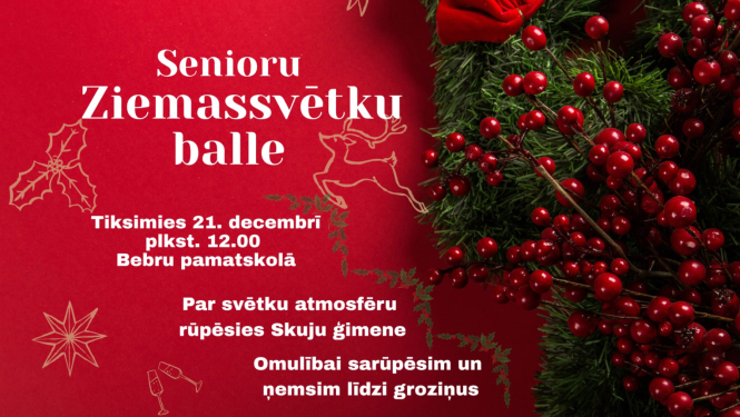 Senioru Ziemassvētku balles afiša
