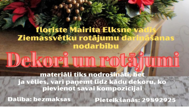 Floristes Mairitas Elksnes Ziemassvētku rotājumu un dekoru darbnīca
