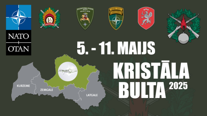 Afiša par militārajām mācībām