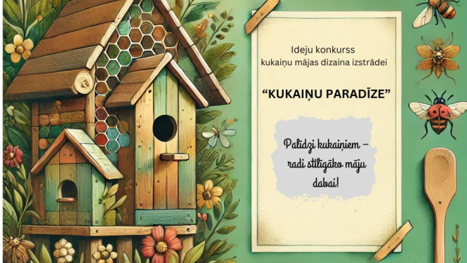 afiša kukaiņu mājas izveides konkursam
