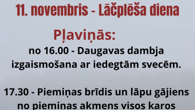 Lāčplēša diena Pļaviņās