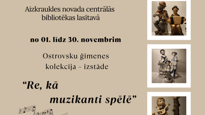 Ostrovsku ģimenes kolekcija – izstāde “Re, kā muzikanti spēlē”