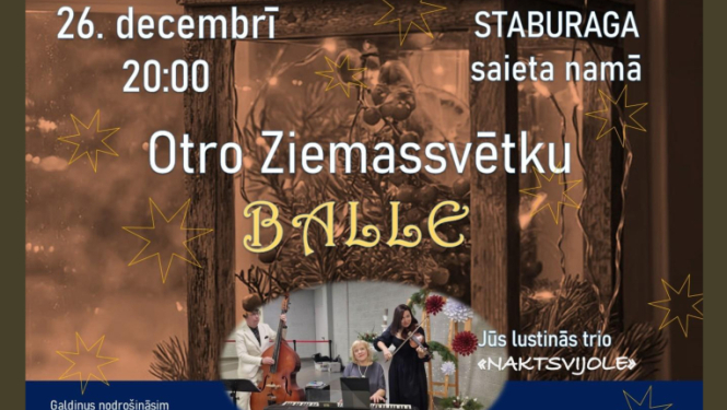 Otro Ziemassvētku balle kopā ar trio “Naktsvijole”
