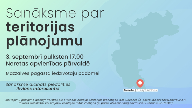 Sanāksme par teritorijas plānojumu