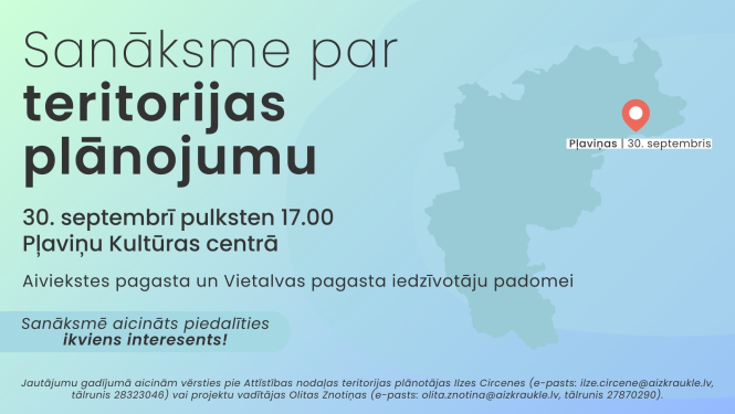 Sanāksmes par teritorijas plānojumu