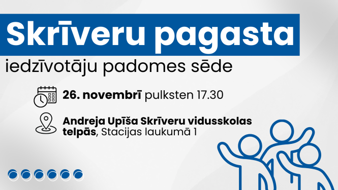 Skrīveru pagasta iedzīvotāju padomes sēdes afiša