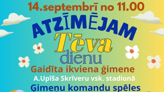 tēva dienas pasākuma afiša