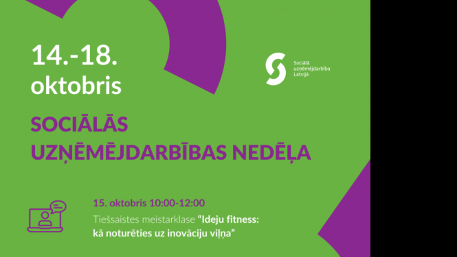 Sociālās uzņēmējdarbības nedēļas plakāts