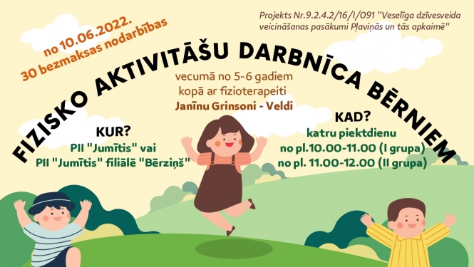 Afiša - fizisko aktivitāšu darbnīca bērniem
