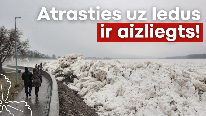 atrasties uz ledus ir aizliegts