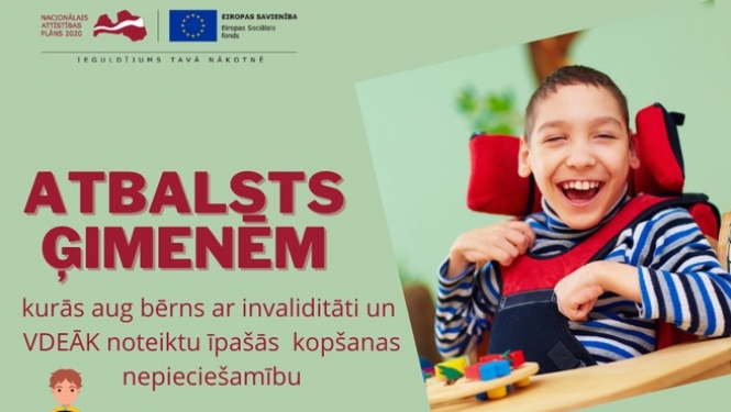 Atbalsta pakalpojumi ģimenēm ar bērniem, kuriem noteikta īpašā kopšana