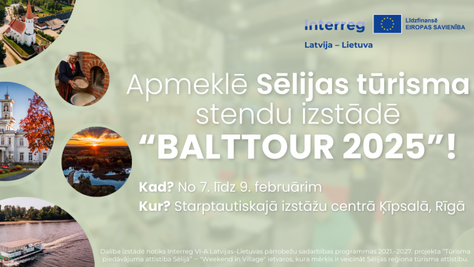 aicinājums apmeklēt tūrisma izstādi "Balttour 2025"