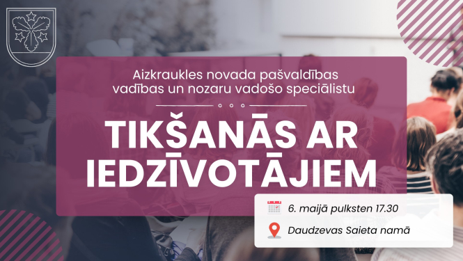 tikšanās ar iedzīvotājiem afiša