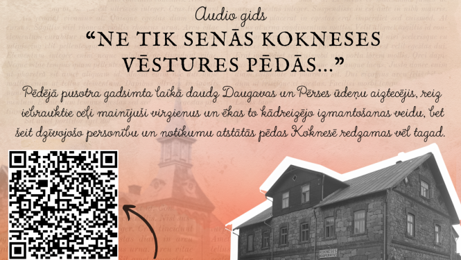 afiša par audio gidu Koknesē