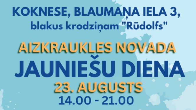 Aizkraukles novada jauniešu dienas pasākuma baneris